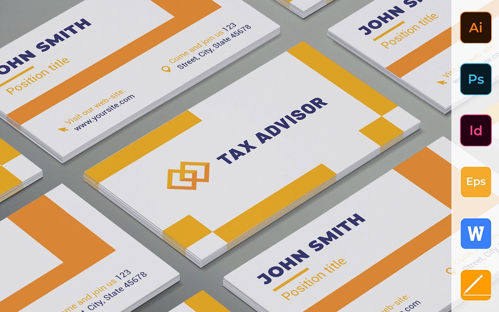 Professional Tax Advisor Business Card Template