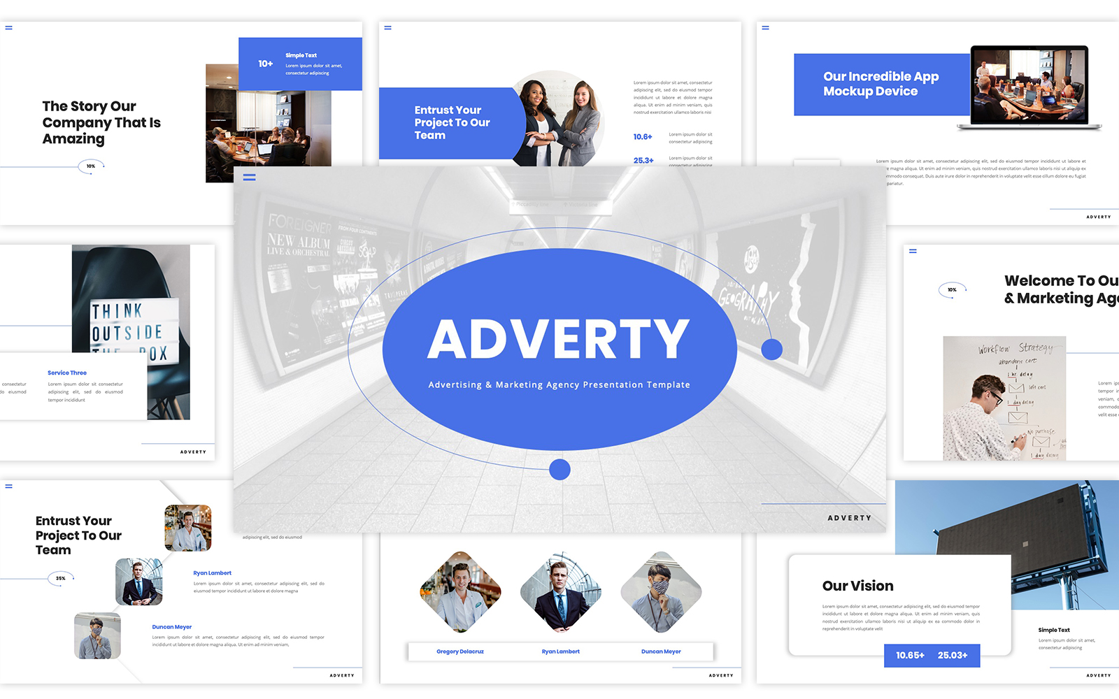 Adverty - Advertising & Marketing Agency PowerPoint template