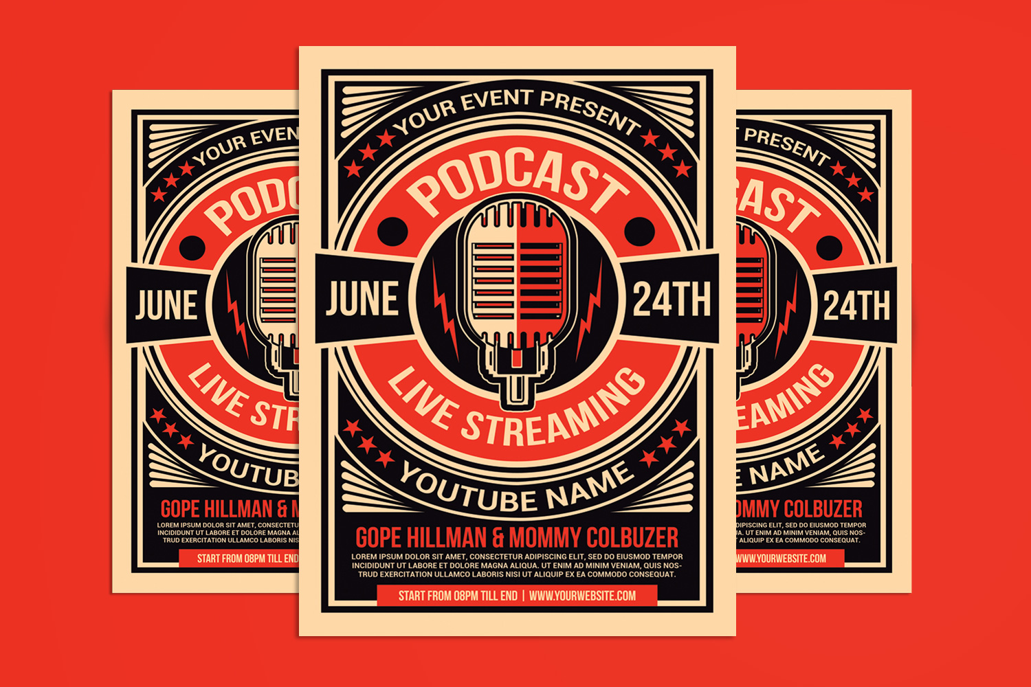 Talk Show Podcast Flyer Corporate identity template