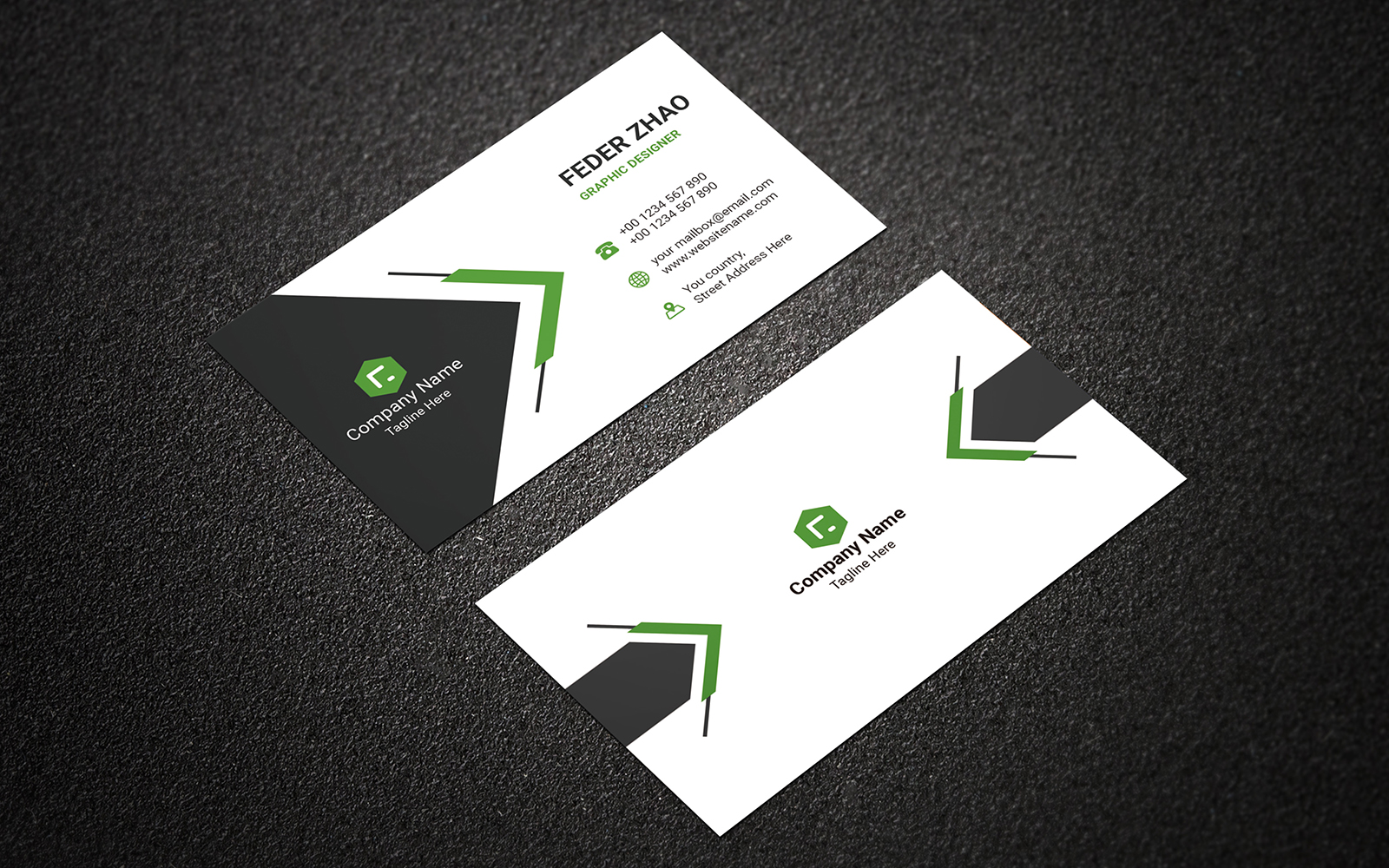 Universal Business Card For Business Company Corporate identity template