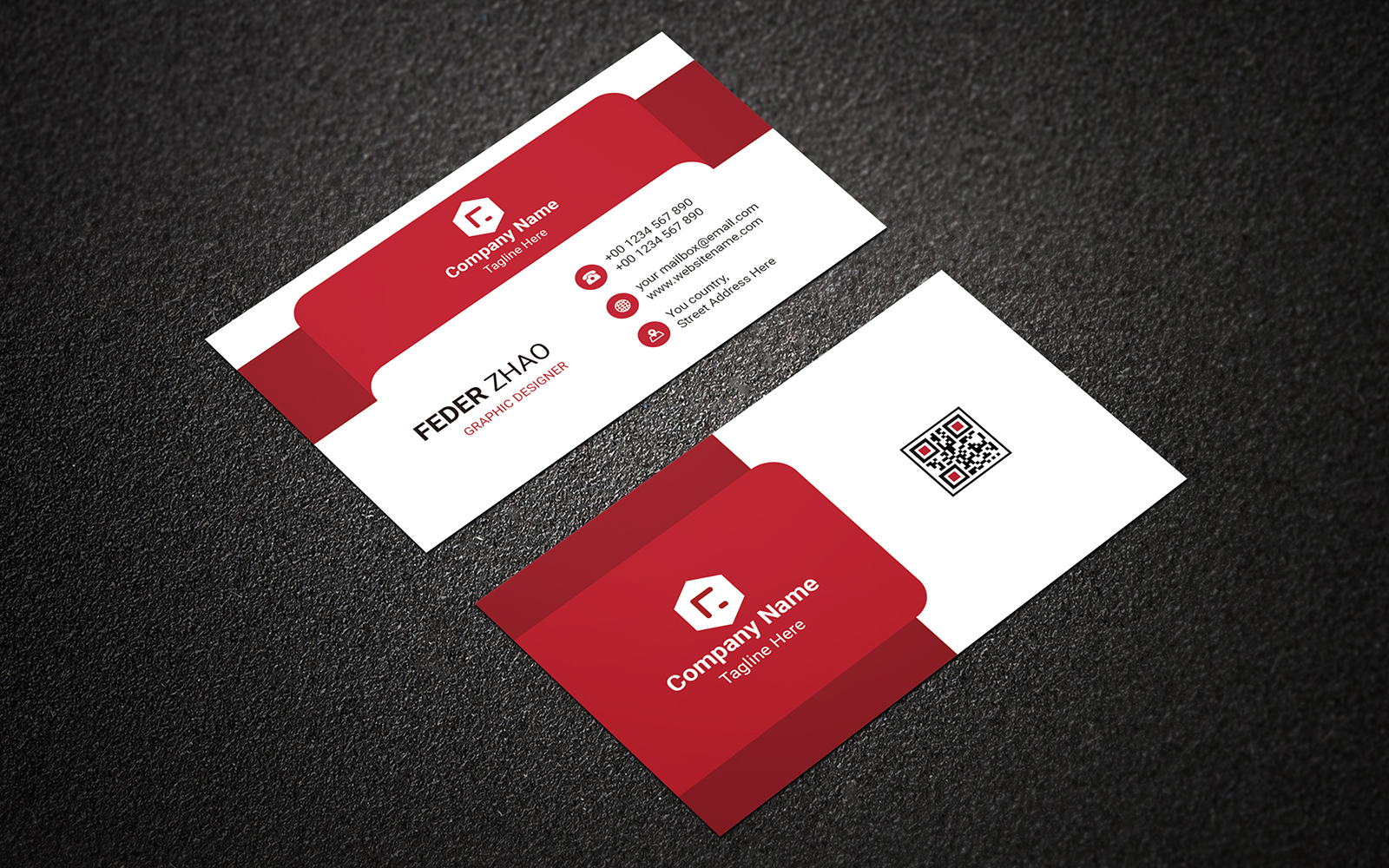 Clean Company Business Card Corporate identity template