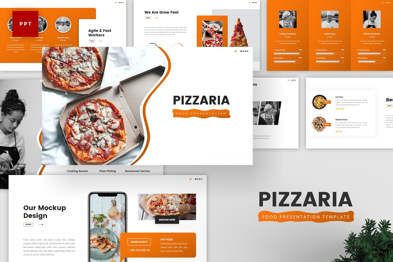 Pizzaria - Fast Food PowerPoint Template