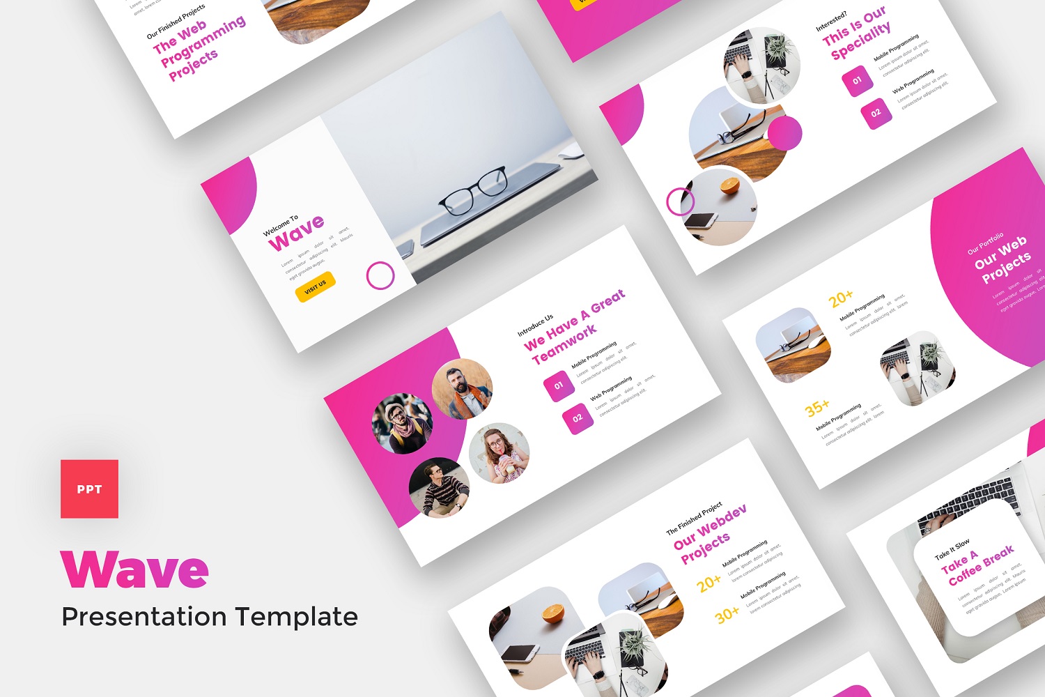 Wave - IT Solutions & Services PowerPoint Template