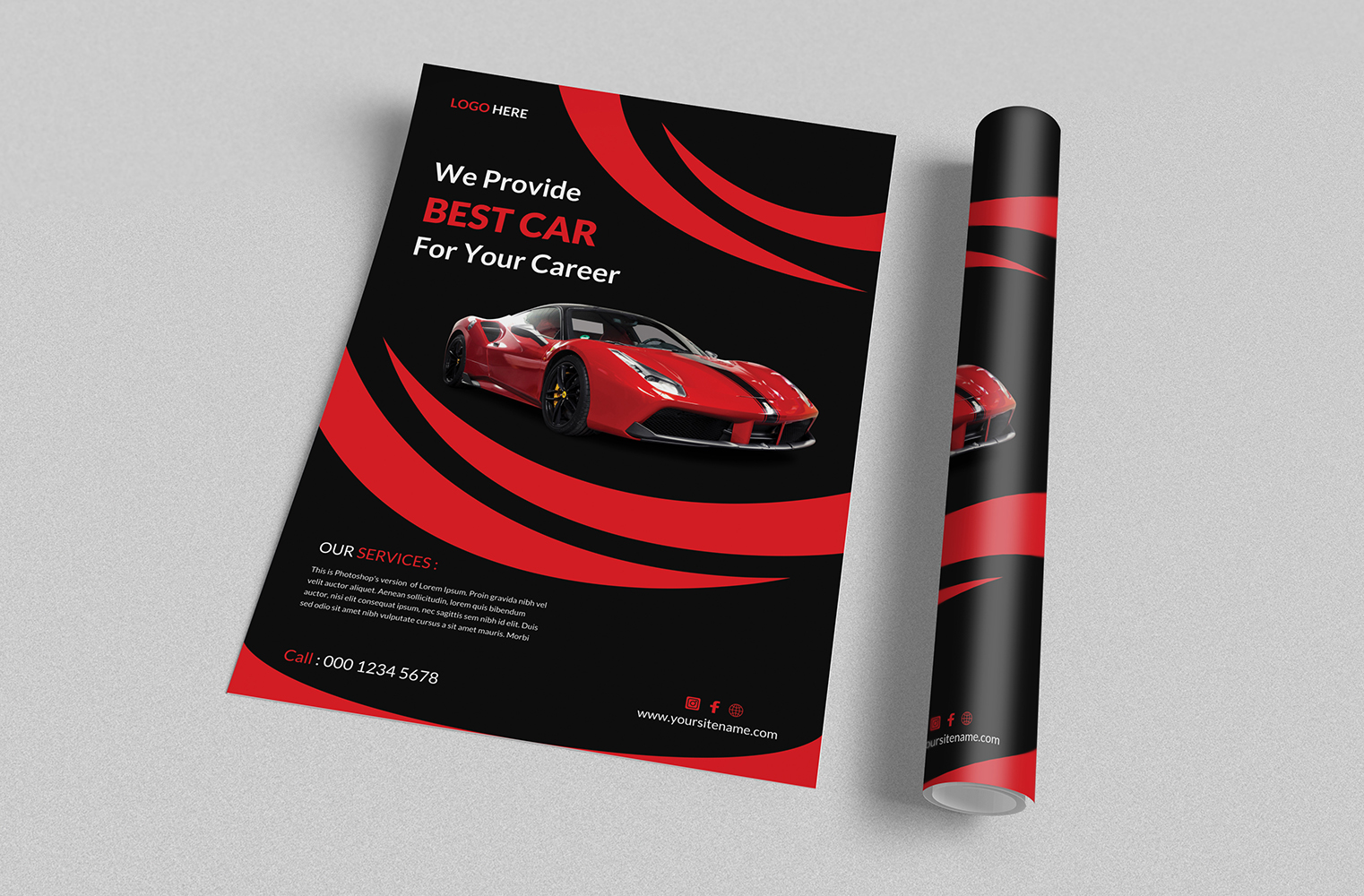 Car Promotion Flyer Corporate identity template