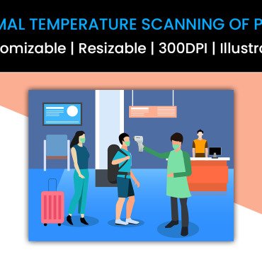Temperature Scanning Illustrations Templates 176186