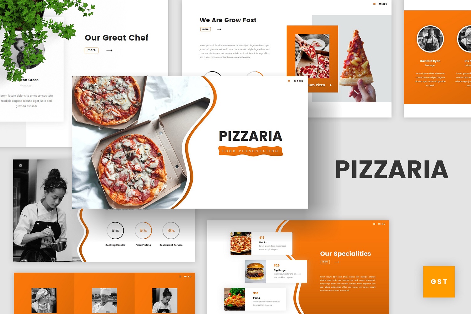 Pizzaria - Fast Food Google Slides Template