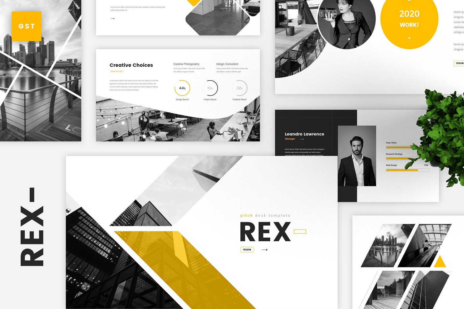 Rex - Pitch Deck Google Slides Template