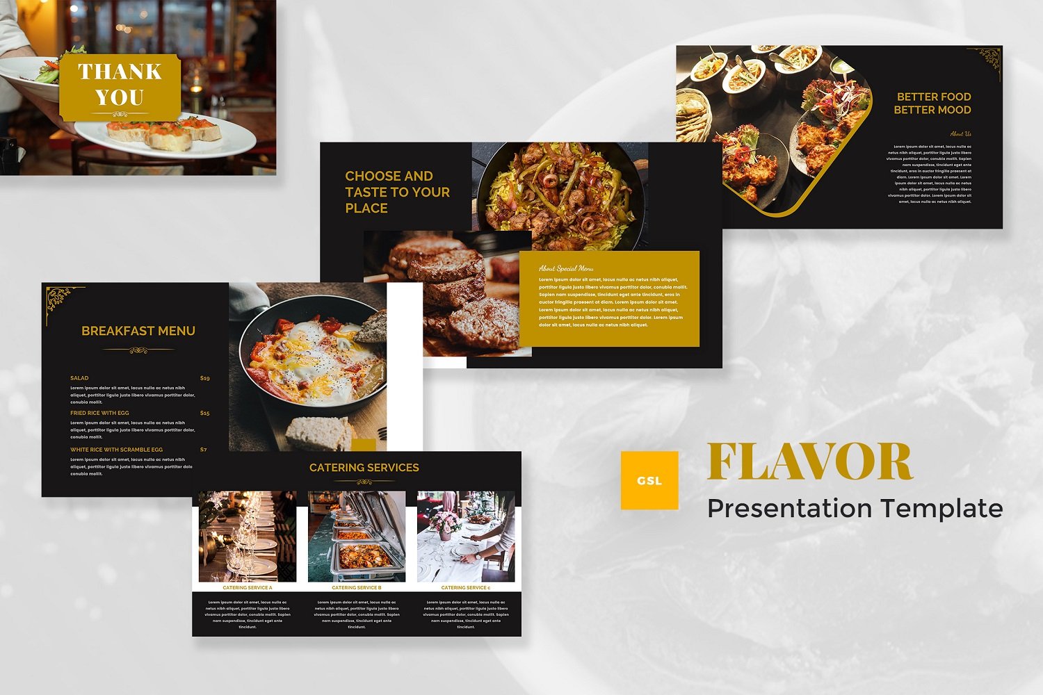 Flavor - Catering & Food Google Slides Template