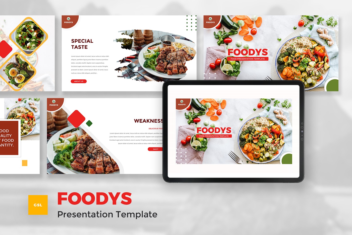 Foodys - Food Google Slides Template