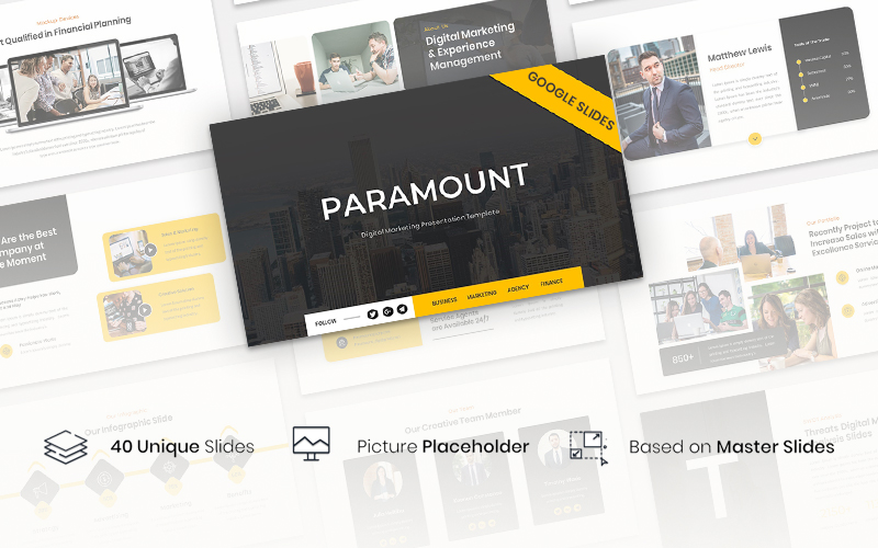 Paramount - Digital Marketing Presentation Google Slides