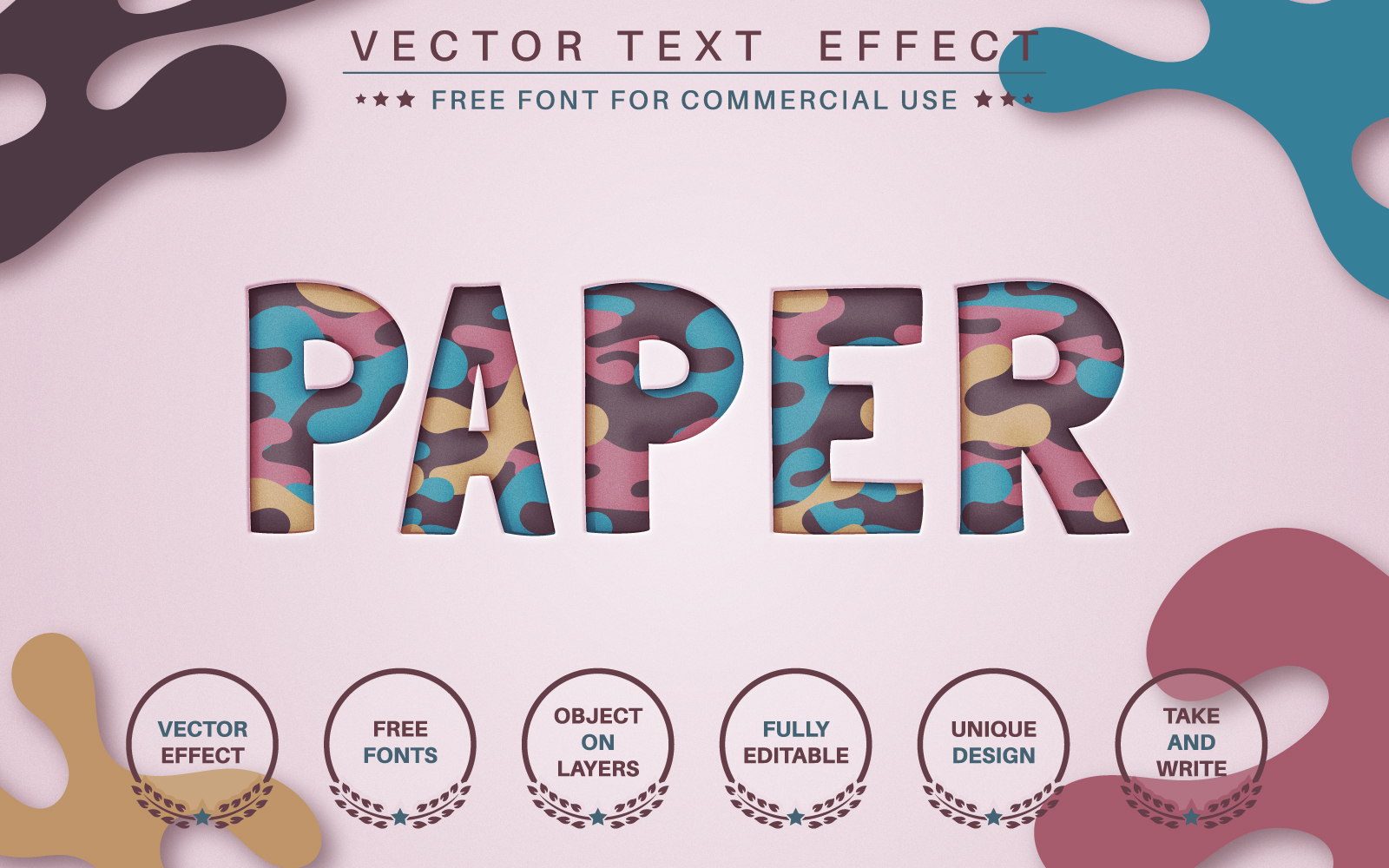 Slice paper - Editable Text Effect,  Font Style Graphic Illustration