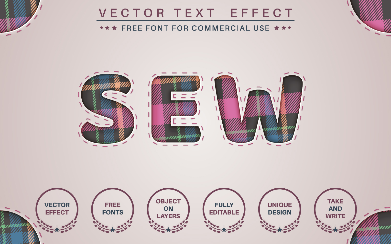 Tartan - Editable Text Effect,  Font Style Graphic Illustration