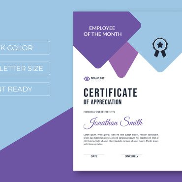 Template Modern Certificate Templates 176530