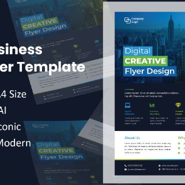 Template Flyer Corporate Identity 176749