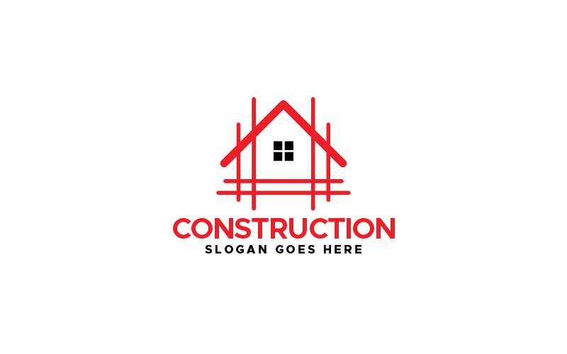 Construction Home Logo template
