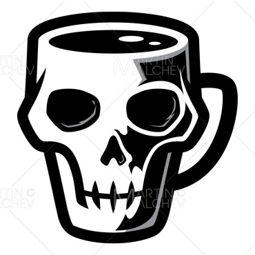 Mug Skull Illustrations Templates 176820