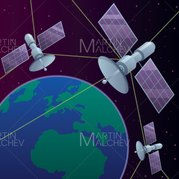 Satellite Earth Illustrations Templates 176821