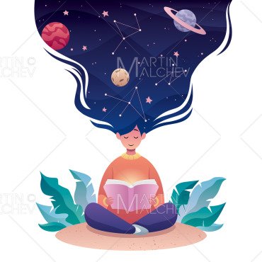 Astrology Woman Illustrations Templates 176823