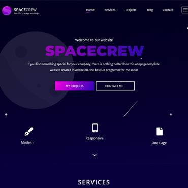 Pageonepagemoderncleanblogspace  PSD Templates 176888