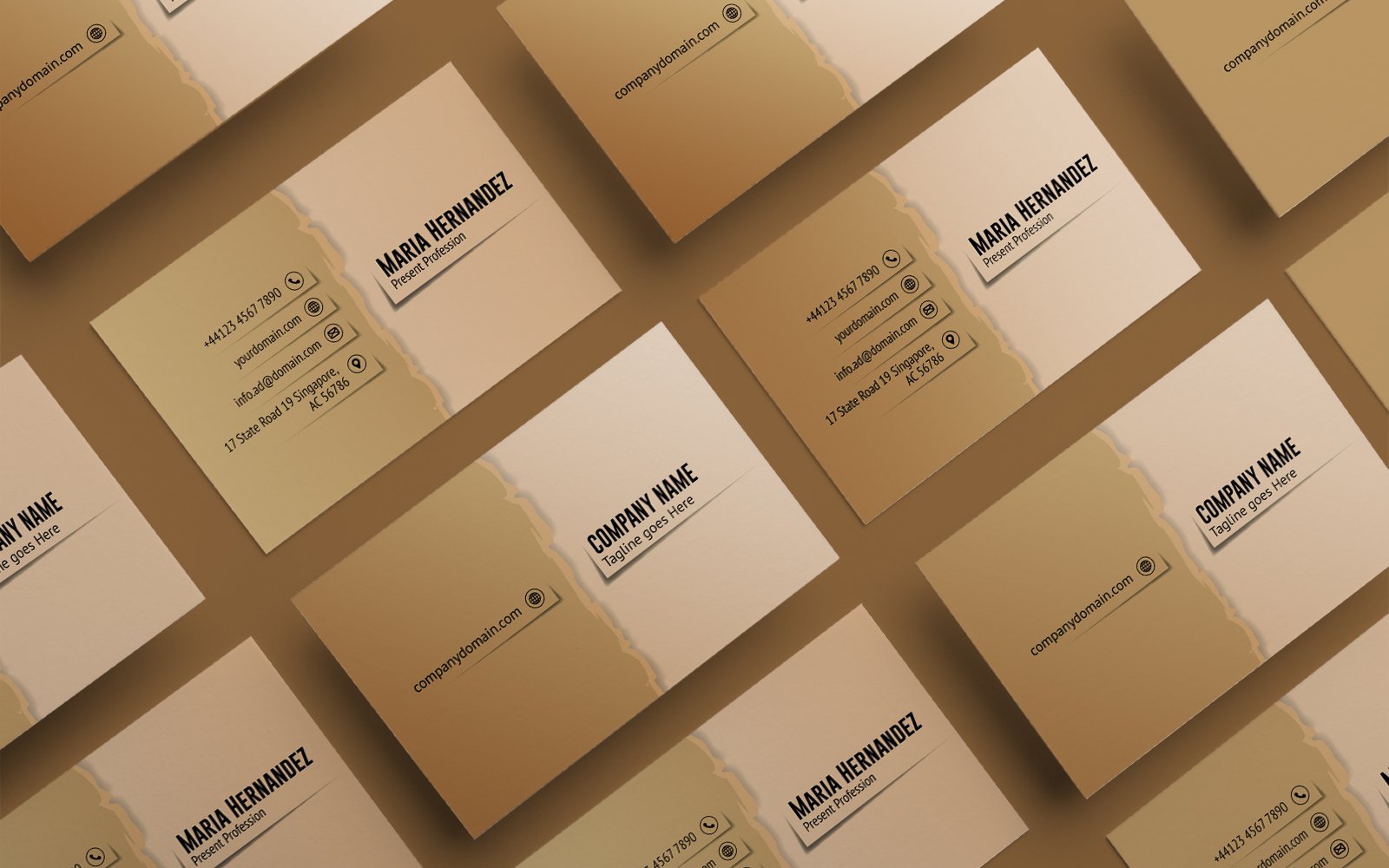 Board Unique Business Cards Corporate identity template