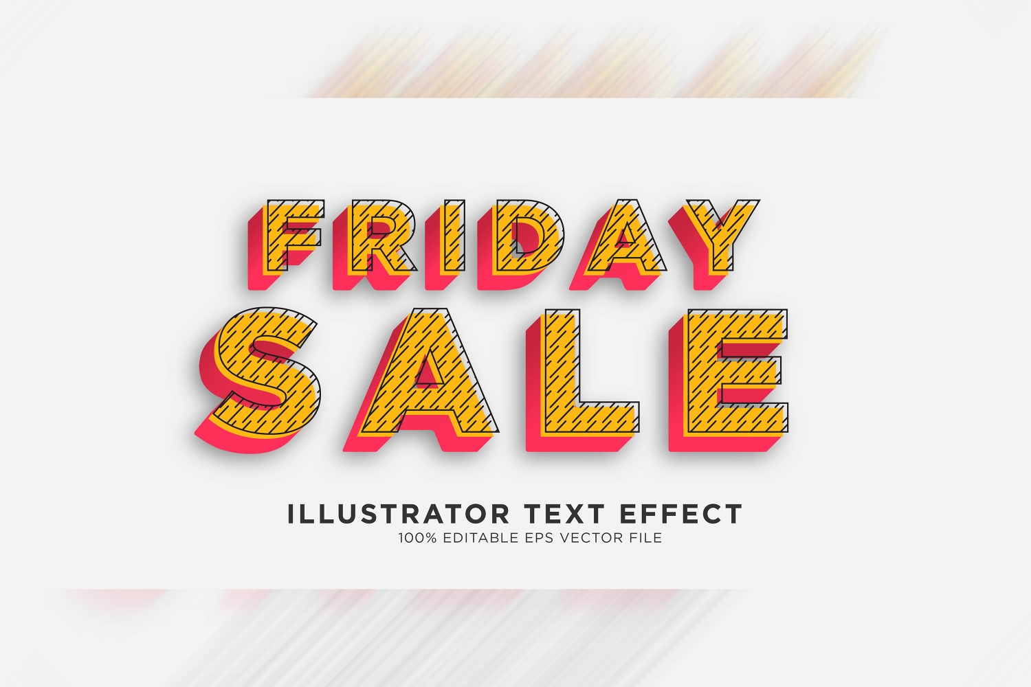 Friday Sale illustrator Text Effect Illustration