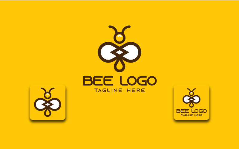 Minimalist  Bee Logo template