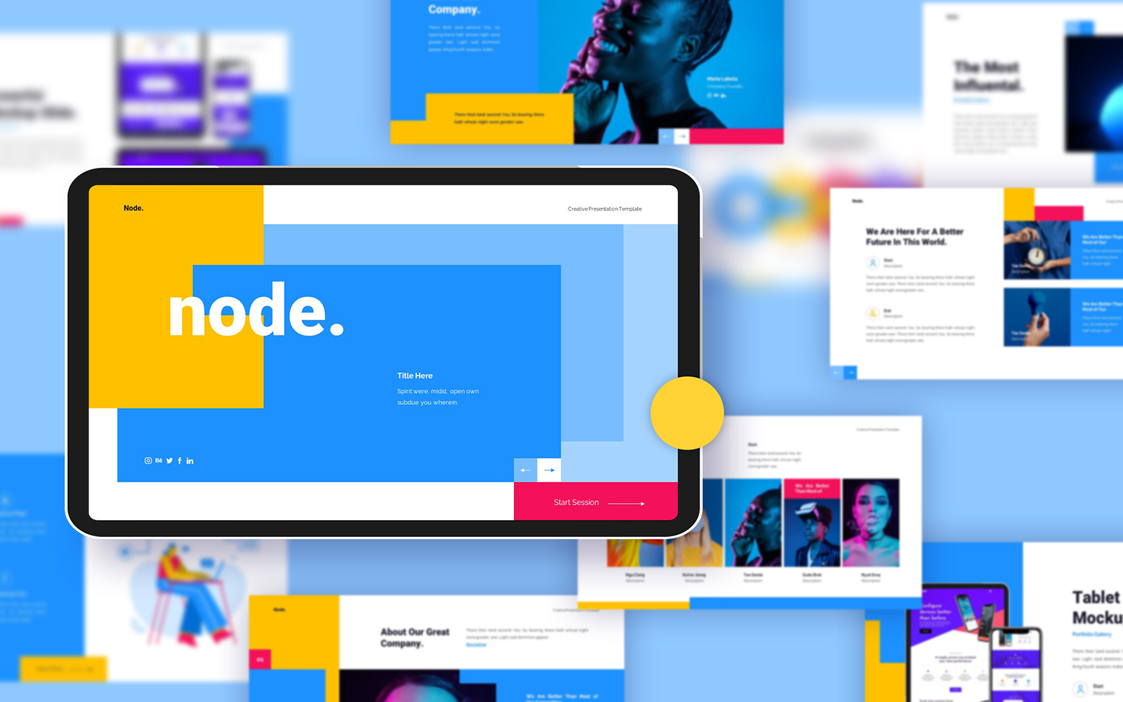 Node Creative PowerPoint Template