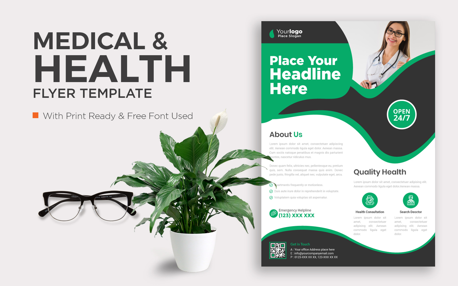 Medical Flyer for Business and Advertising Flyer Corporate identity template