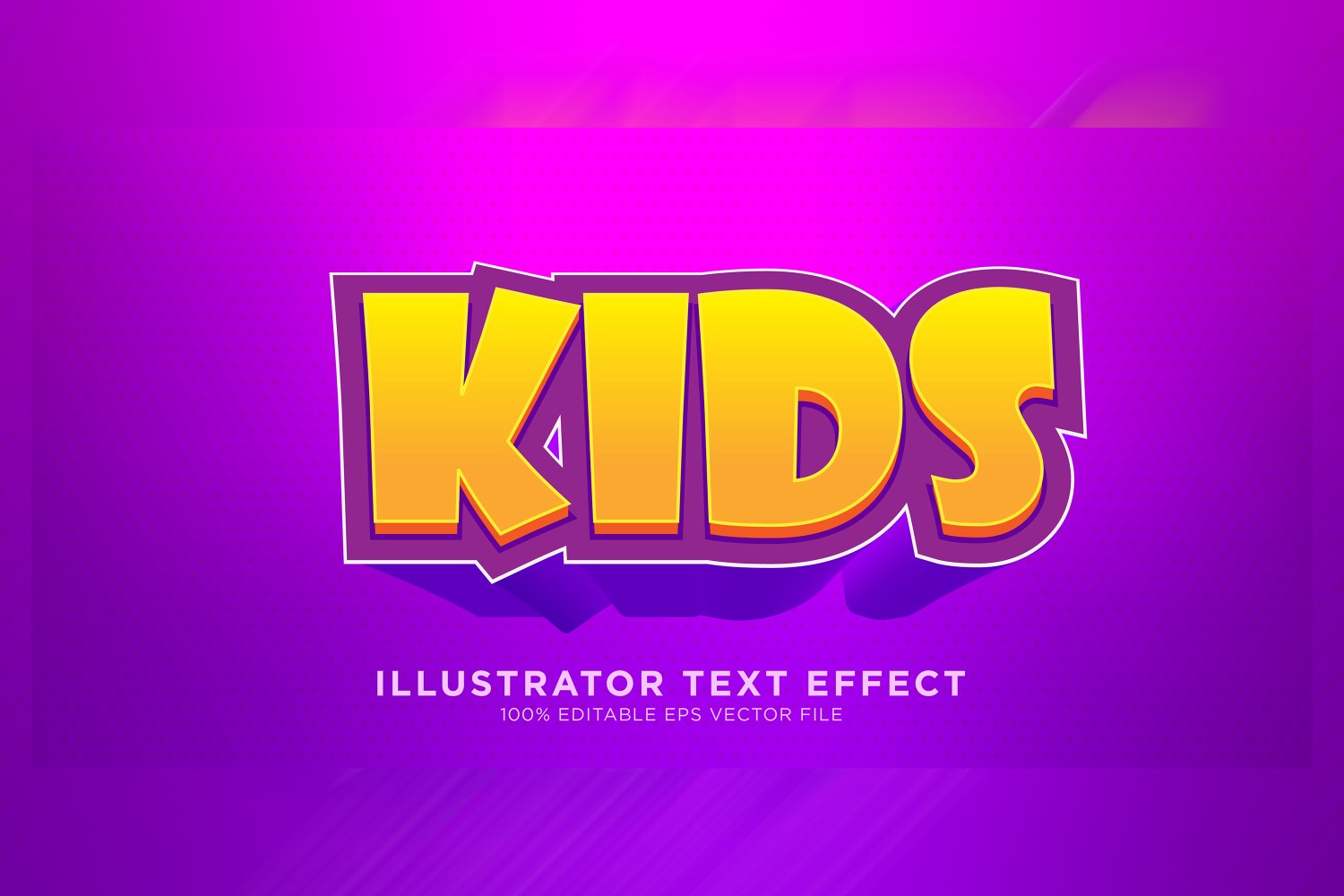 Kids Illustrator Text Effect Illustration