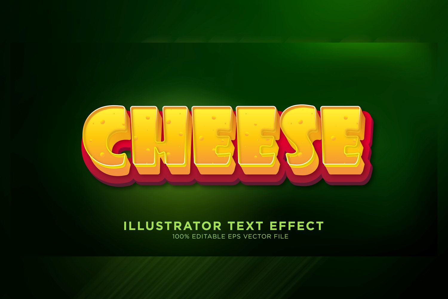 Cheese Illustrator Text Effect Illustration