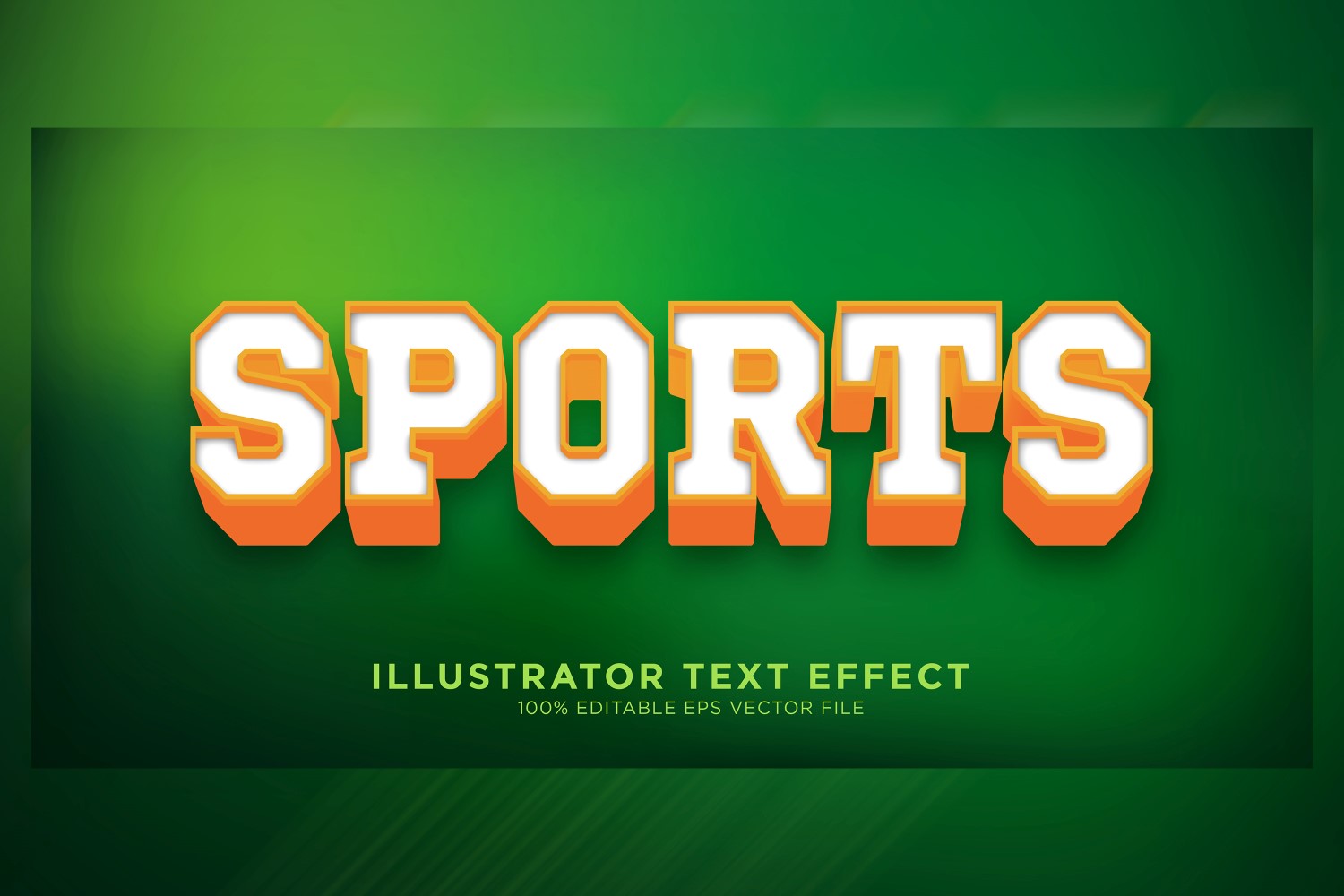 Sports Illustrator Text Effect Illustration