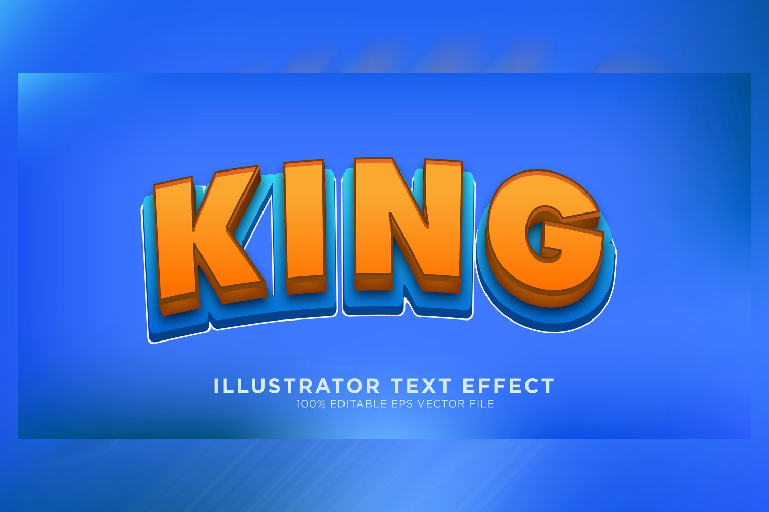 King Illustrator Text Effect Illustration