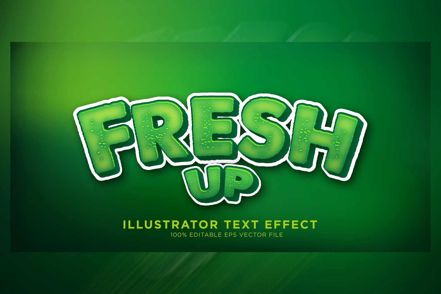 Fresh up Illustrator Text Effect Illustration