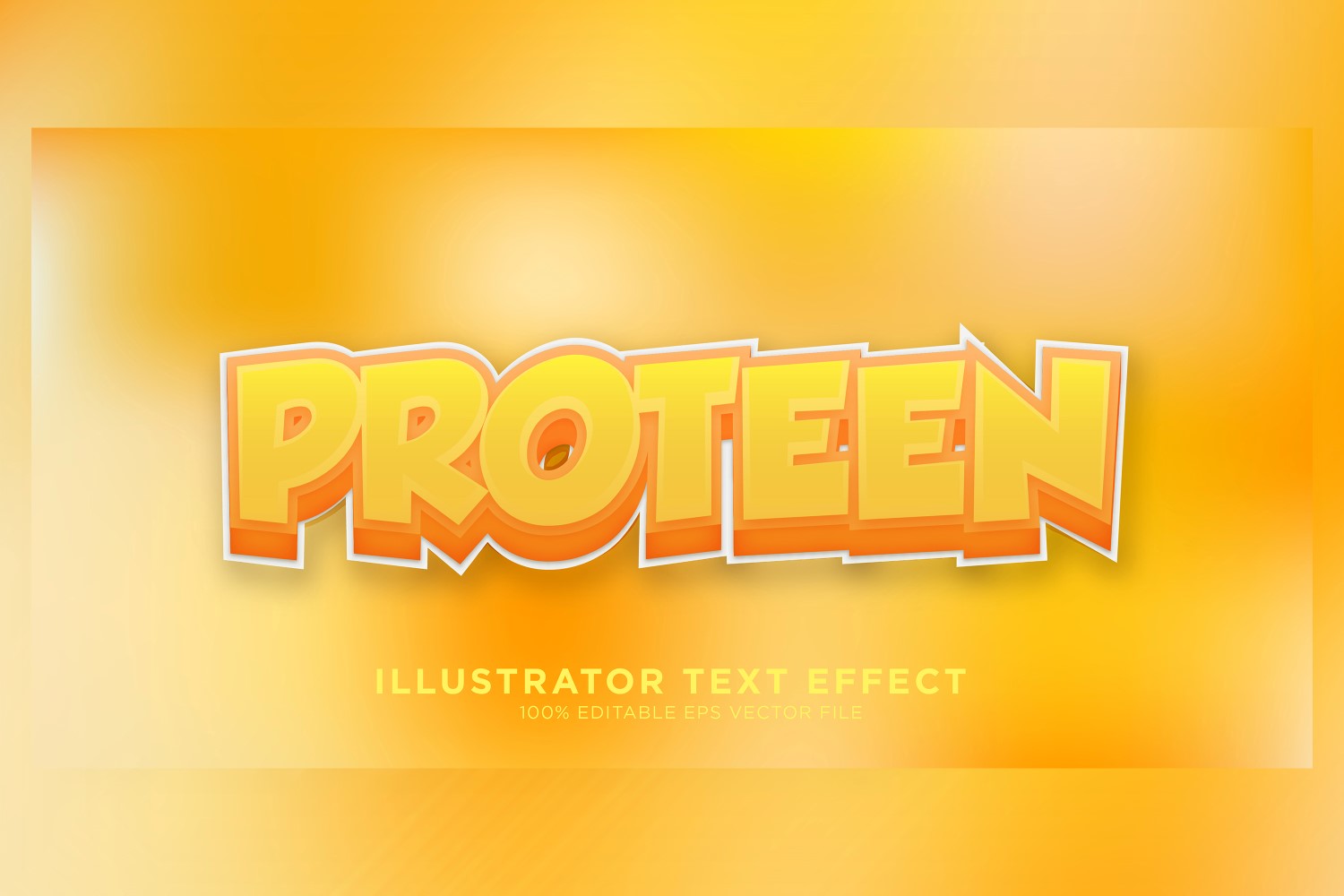 Proteen Illustrator Text Effect Illustration