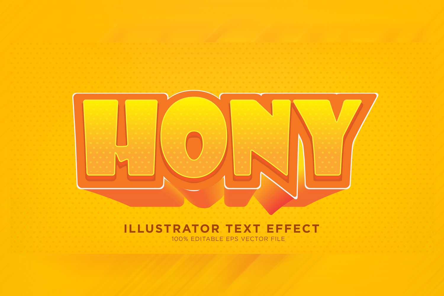 Hony Illustrator Text Effect Illustration