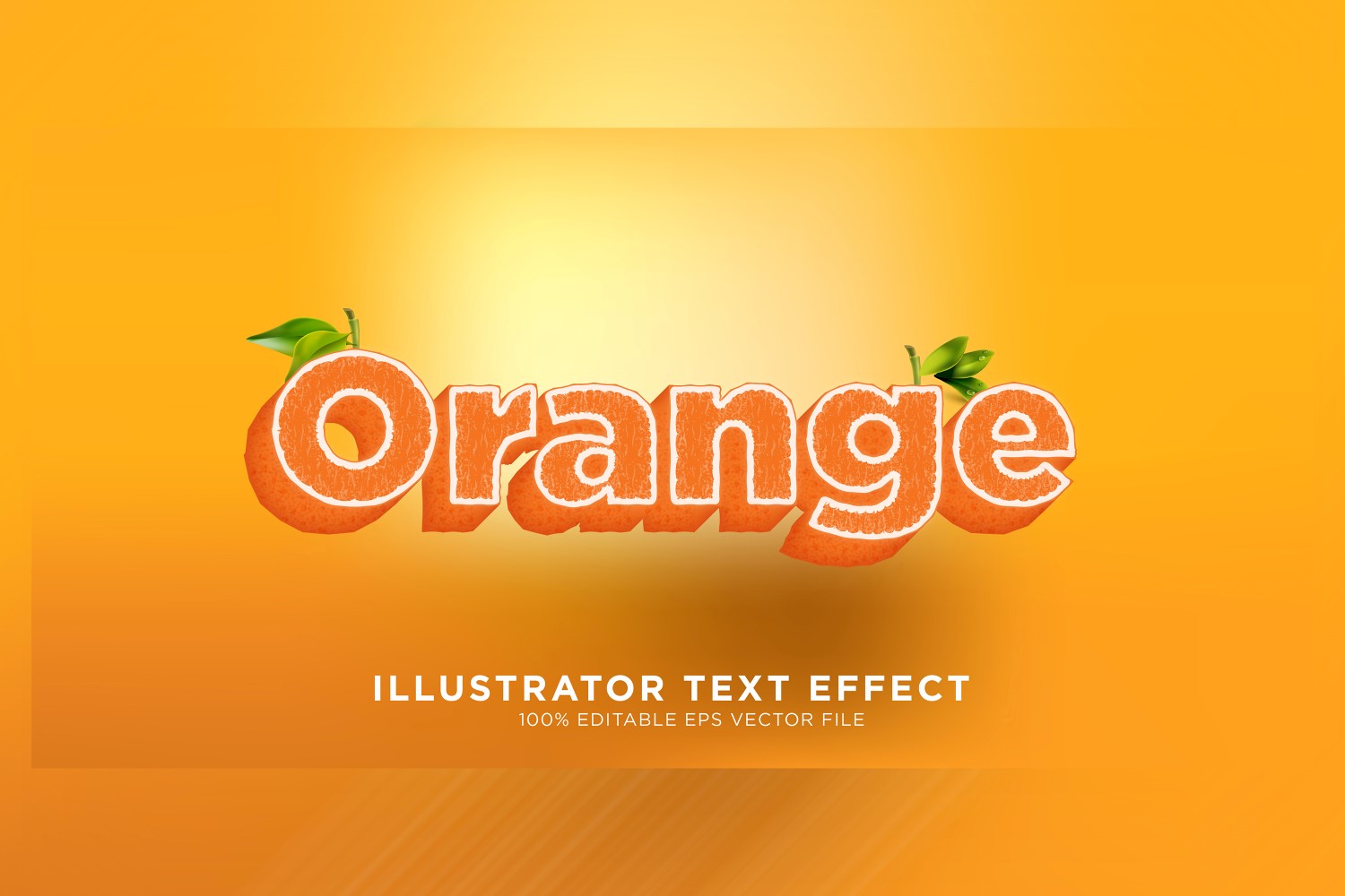 Orange illustrator Text Effect Illustration