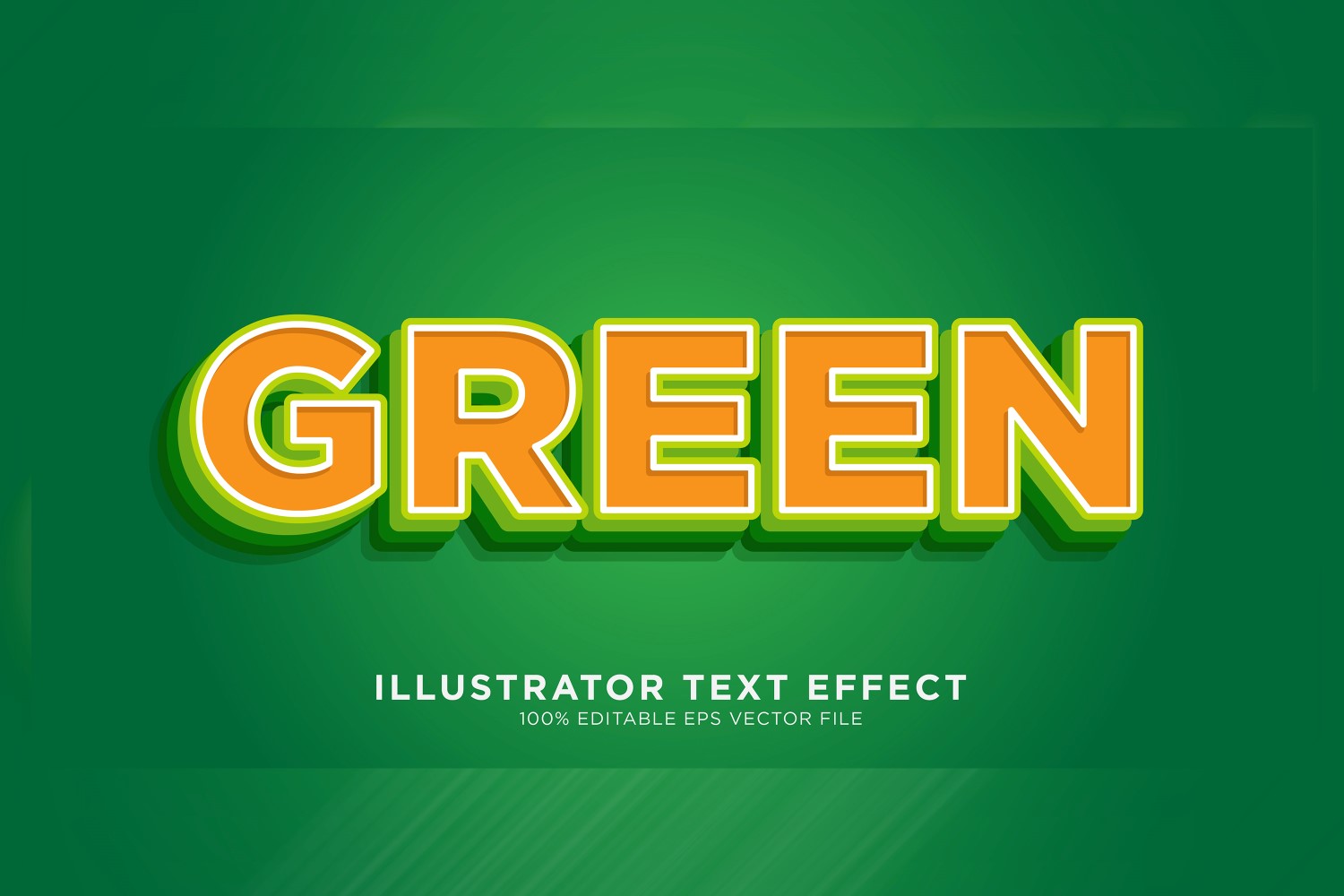 Green illustrator Text Effect Illustration