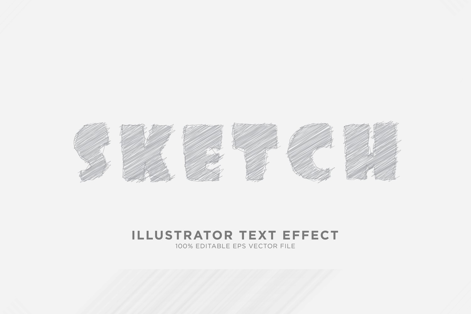 Sketch Illustrator Text Effect Illustration