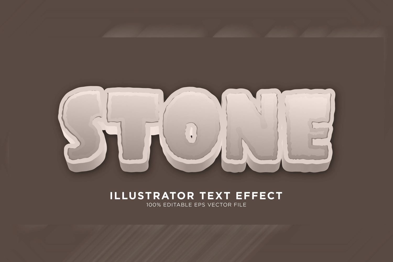 Stone illustrator Text Effect Illustration