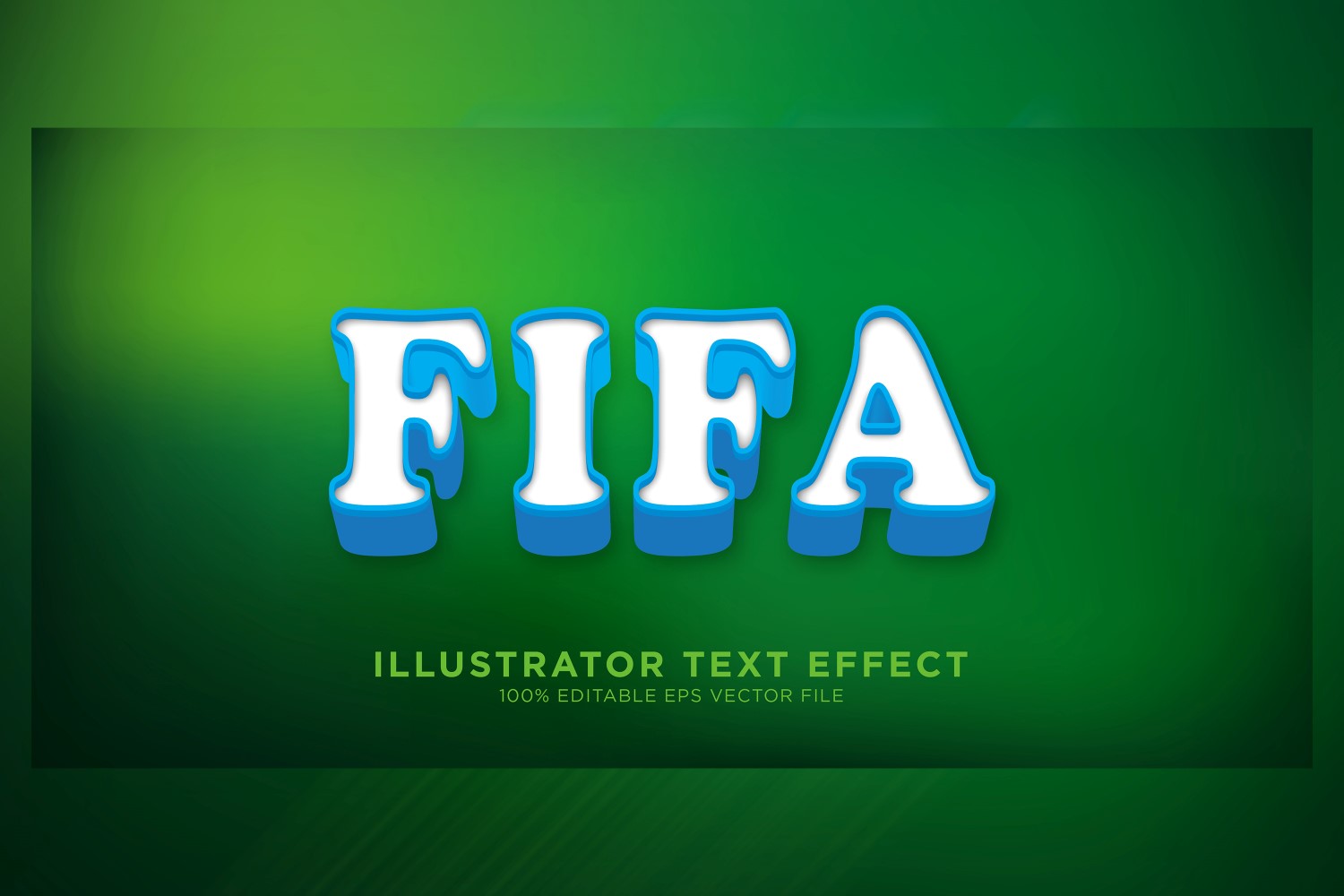 Fifa illustrator Text Effect Illustration