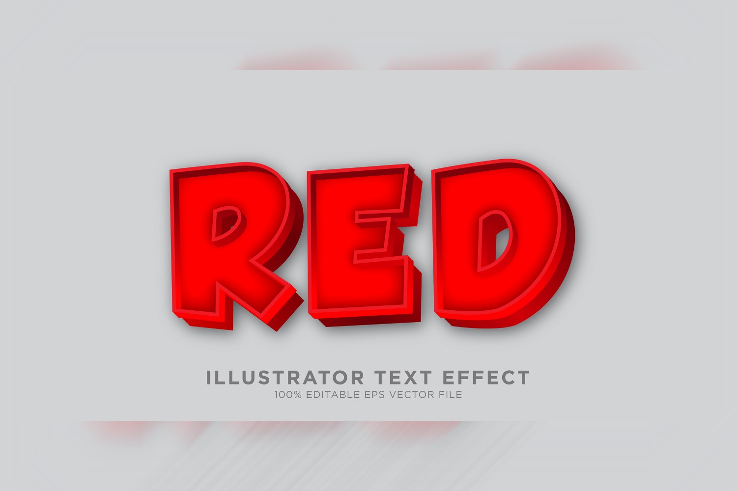 Red illustrator Text Effect Illustration