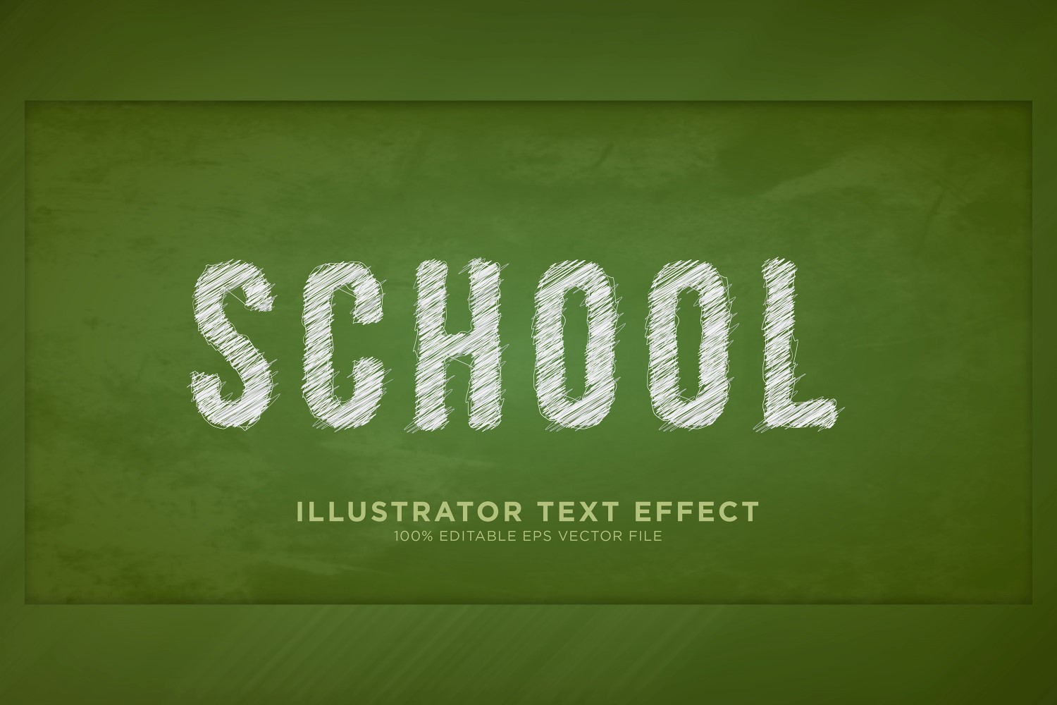 School illustrator Text Effect Illustration