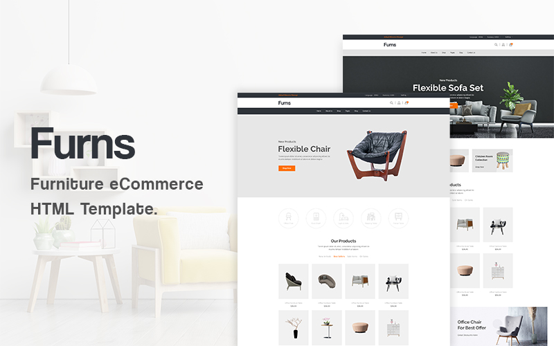 Furns - Furniture eCommerce Bootstrap5 Website Template