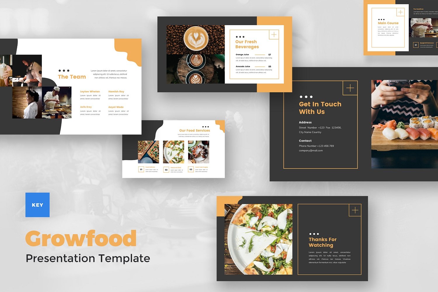 Growfood - Food & Beverages Keynote Template