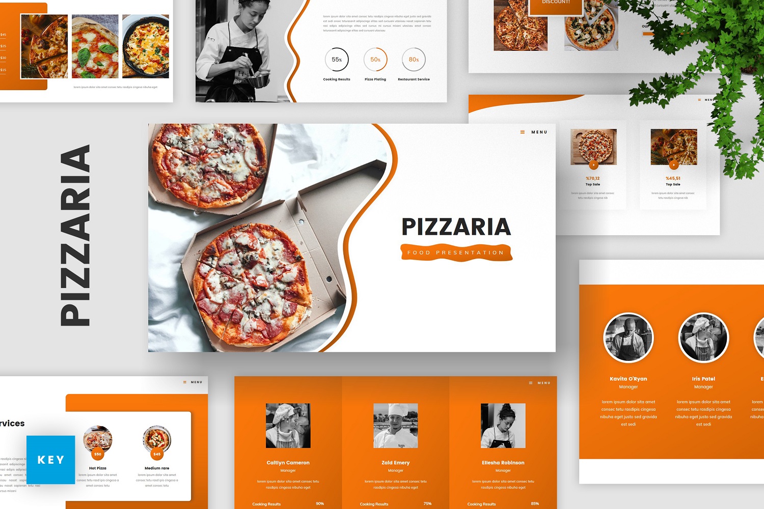 Pizzaria - Fast Food Keynote Template