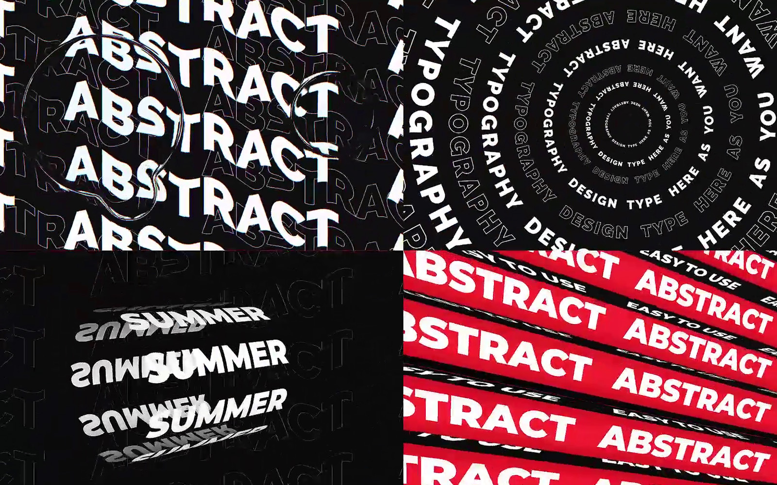 Abstract Typography Motion Graphics Template