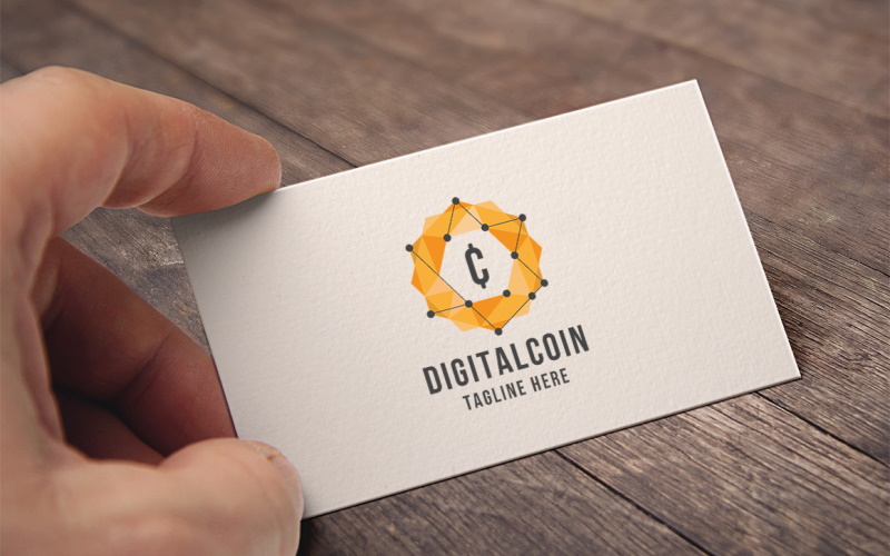 Digital Coin Pro Logo template