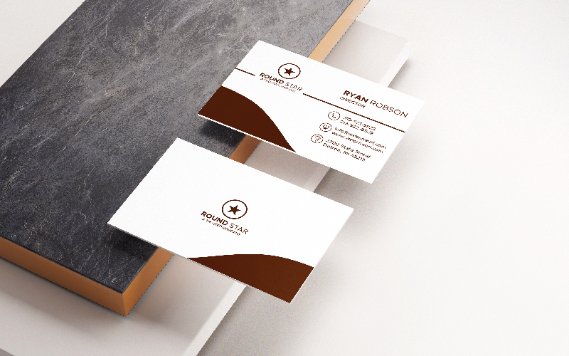 Brown Creative Business Card Template