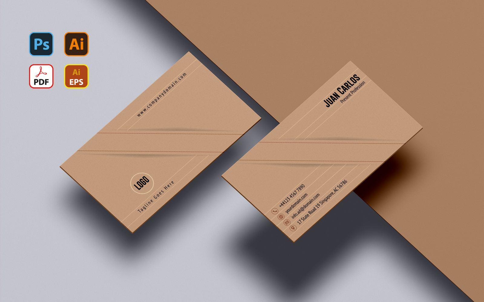 Juan Carlos - Business Cards Layout Corporate identity template