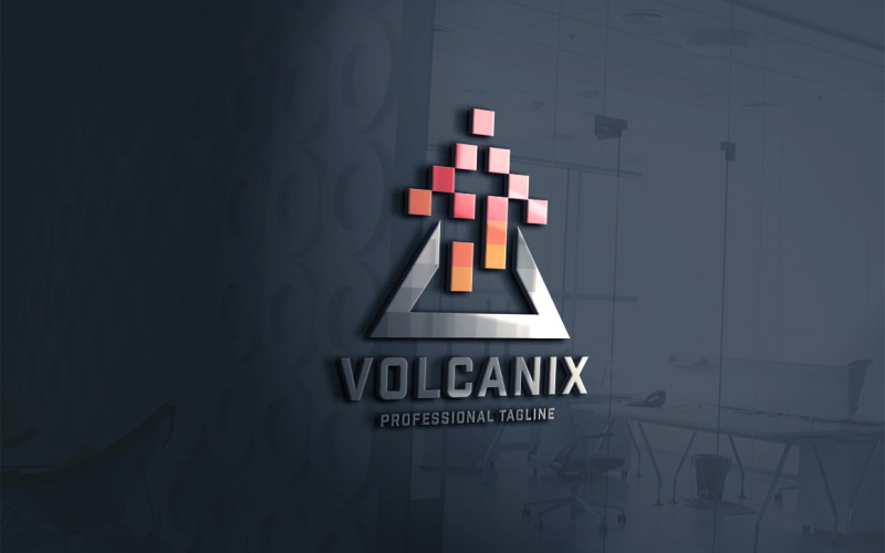 Volcanix Letter V Logo template